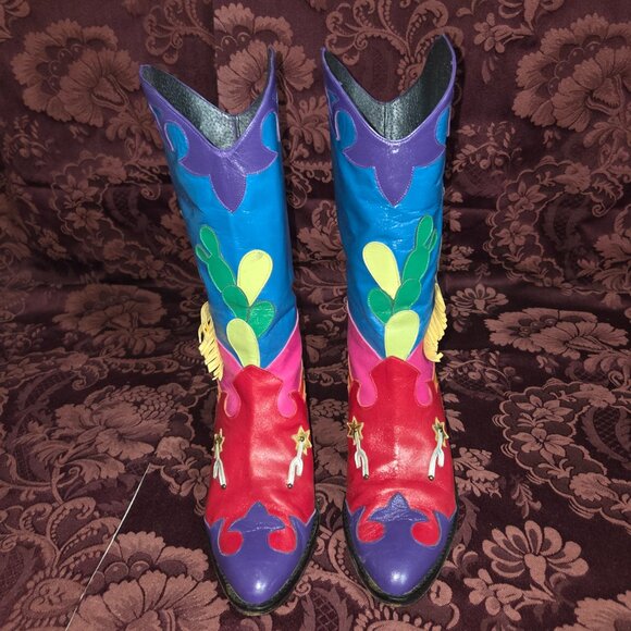The Night Rider Cowboy Boots by Jackalope Women's Size 8.5 M - Picture 4 of 9